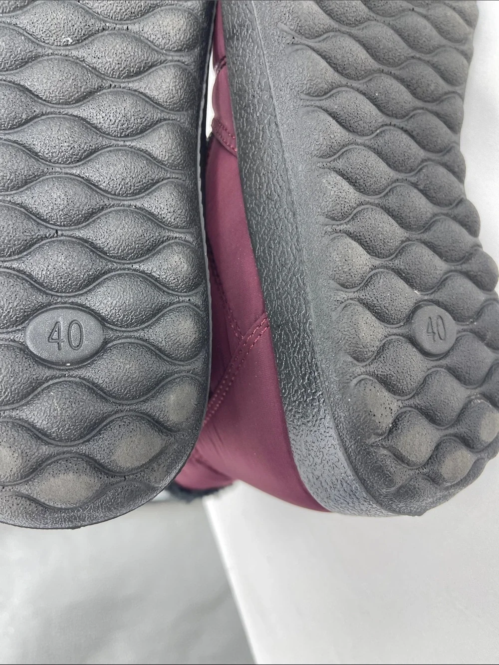 BJ WOMENS SIZE 40 Cozy Winter Ankle Boot - Burgundy SIZE 40